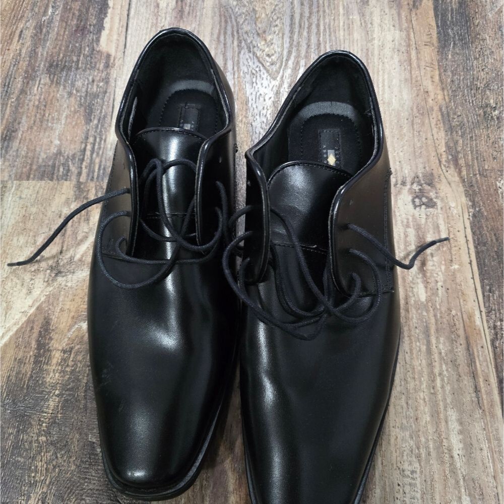 Joseph Abboud Black Leather Dress Shoes Size 9.5 M Excellent Condition - Picture 5 of 5